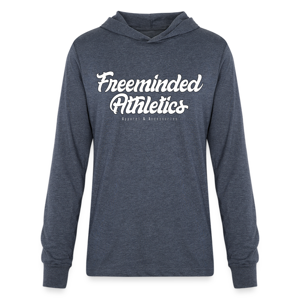 Unisex Long Sleeve Hoodie Shirt - heather navy