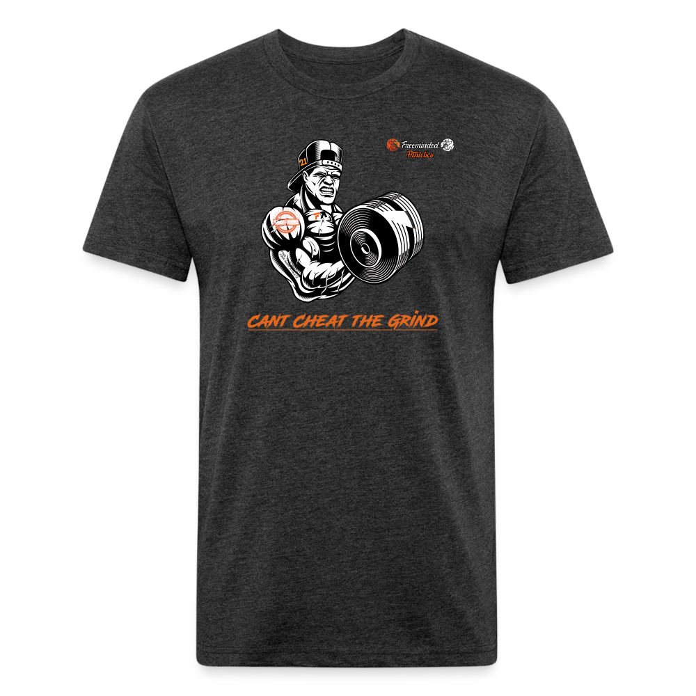 Fitted Cotton/Poly T-Shirt by Next Level - heather black