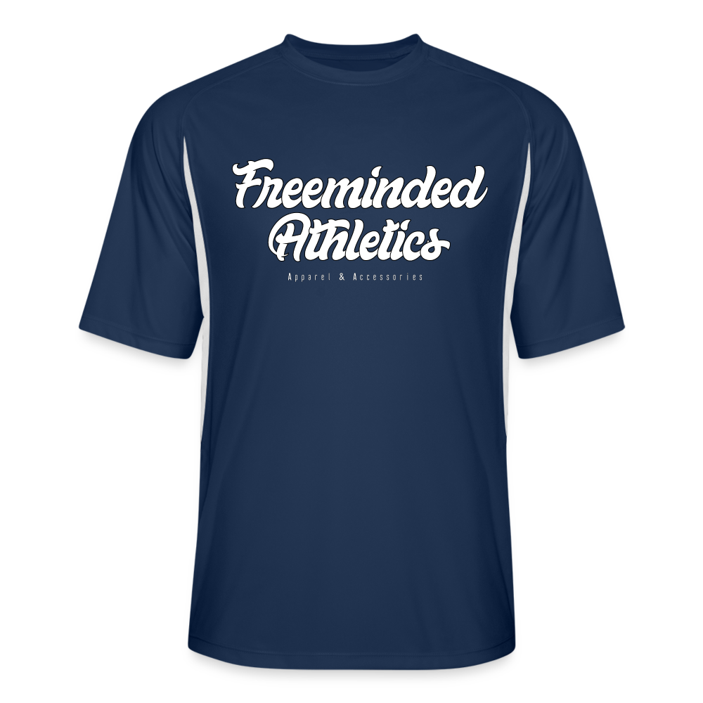 Men’s Cooling Performance Color Blocked Jersey - navy/white