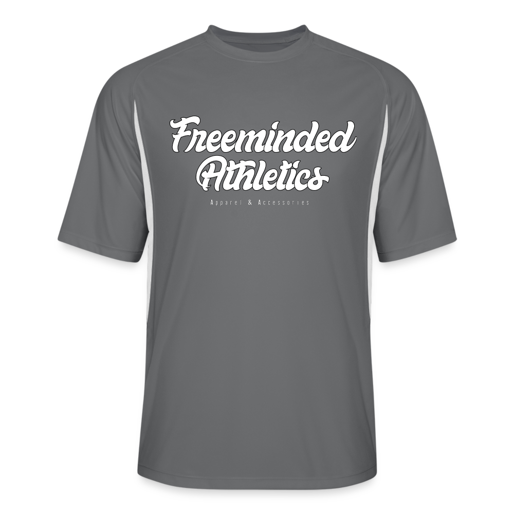 Men’s Cooling Performance Color Blocked Jersey - dark gray/white