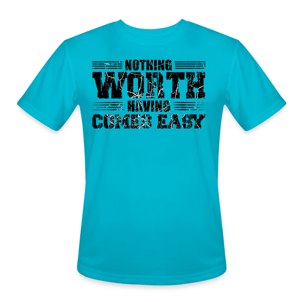 Men’s Moisture Wicking Performance Tee - turquoise