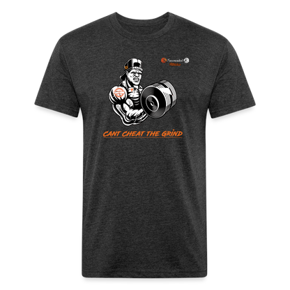 Fitted Cotton/Poly T-Shirt by Next Level - heather black