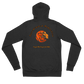 FM Orange Letters Unisex zip hoodie