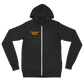 FM Orange Letters Unisex zip hoodie