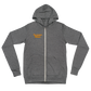 FM Orange Letters Unisex zip hoodie